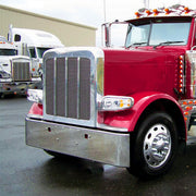 14 Amber LED Front Fender Cover For Peterbilt 388 (2008-2015) & 389 (2008-2023)-Chrome Lens - Passenger