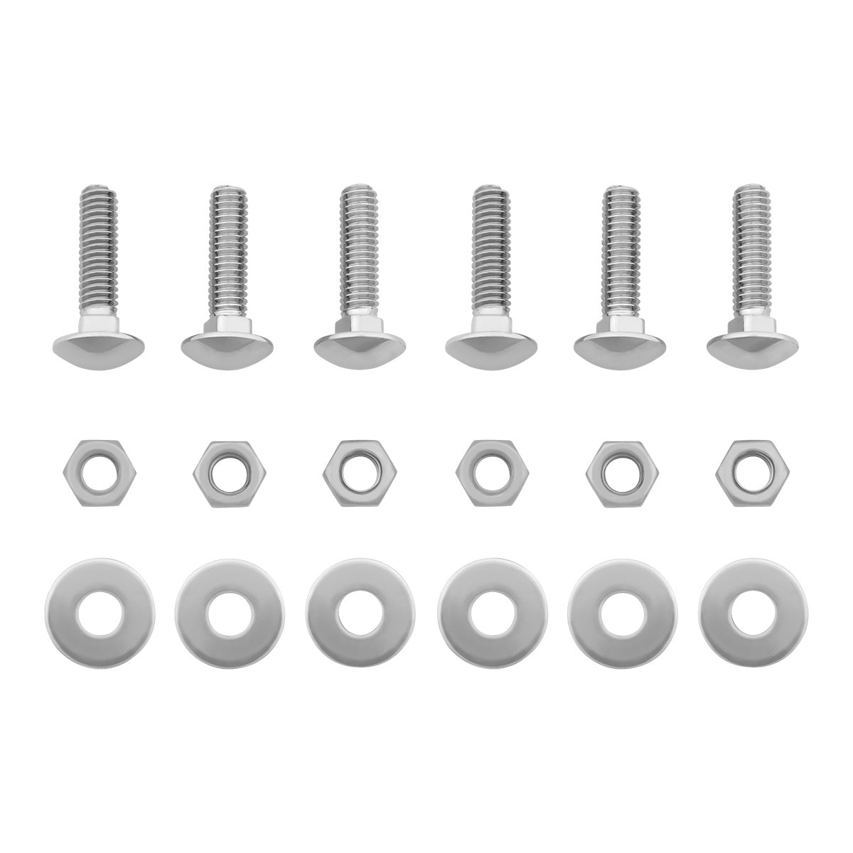4" X 24" Chrome Freightshaker Bottom Mud Flap Plate - Bolt Thru (Card of 2)