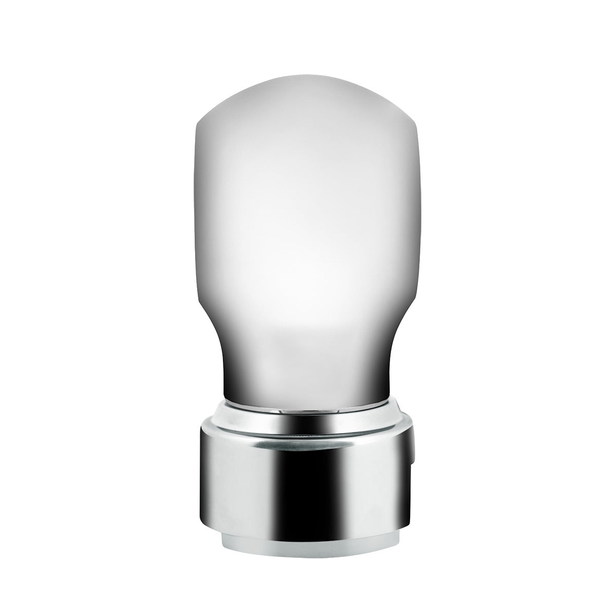 Thread-On Chrome Charlotte Style Gearshift Knob With LED 13/15/18 Speed Adapter-Purple LED
