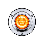 17 LED Dual Function Watermelon Light Sleeper Bunk Kit With 304 Stainless Steel Bezel-Amber LED/Amber Lens