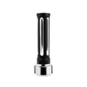 Thread-On Matte Black Sonoma Style Gearshift Knob With LED 9/10 Speed Adapter-Clear Crystal/White LED