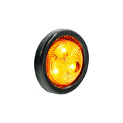 3 LED 2" Round Low Profile Light Kit (Clearance/Marker) - Amber LED/Lens