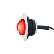 GloLight 2 LED 3/4" Mini Light (Clearance/Marker) With Stainless Steel Trim-Red LED/Clear Lens