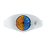 304 SS Above Door Dome Light Kit W/ 17 LED Double Fury Watermelon For 2008-2017 FL Cascadia-Amber & Blue LED
