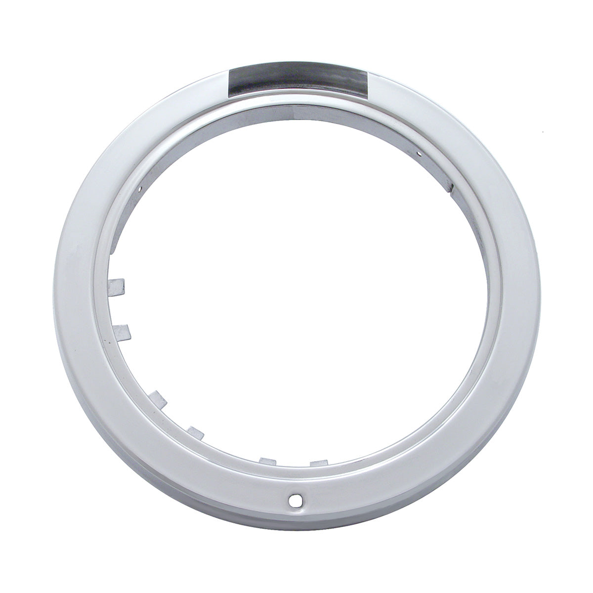 Stainless Steel Bullet Classic Headlight H4 With White LED & Signal - Amber Lens
