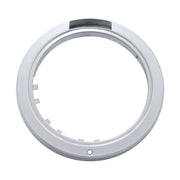 Stainless Steel Bullet Classic Headlight H4 With White LED & Signal - Amber Lens