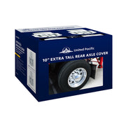 Chrome Plastic Extra Tall Flat Top Rear Axle Cover With 33mm Thread-On Tall Cylinder Nut Covers