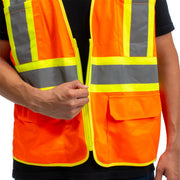 RigGear High Visibility Reflective Orange Safety Vest-X Large