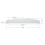 24" X 4" Stainless Steel Bottom Mud Flap Plate - Bolt Thru (Cbox/Pair)