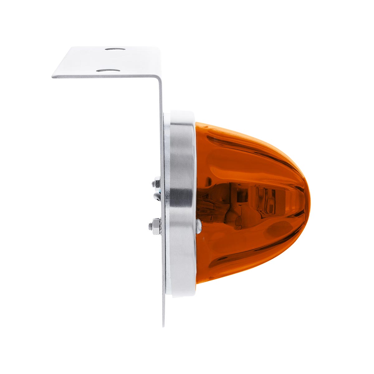 UltraBurst Glass Watermelon Light With Stainless Steel Light Bracket Kit-Amber LED/Dark Amber Lens
