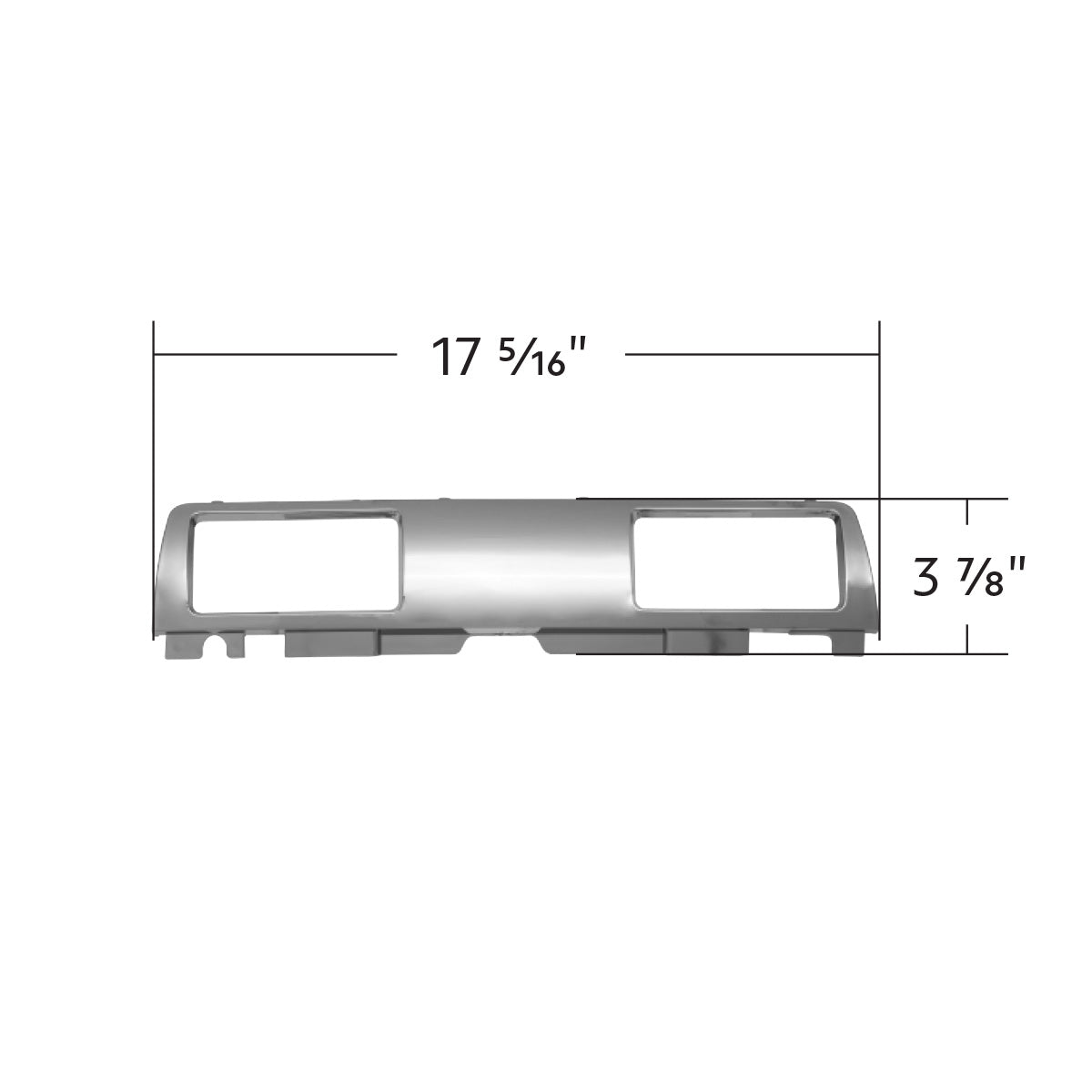 Chrome Passenger A/C Vent Trim For 2014-2022 Kenworth T680/T880