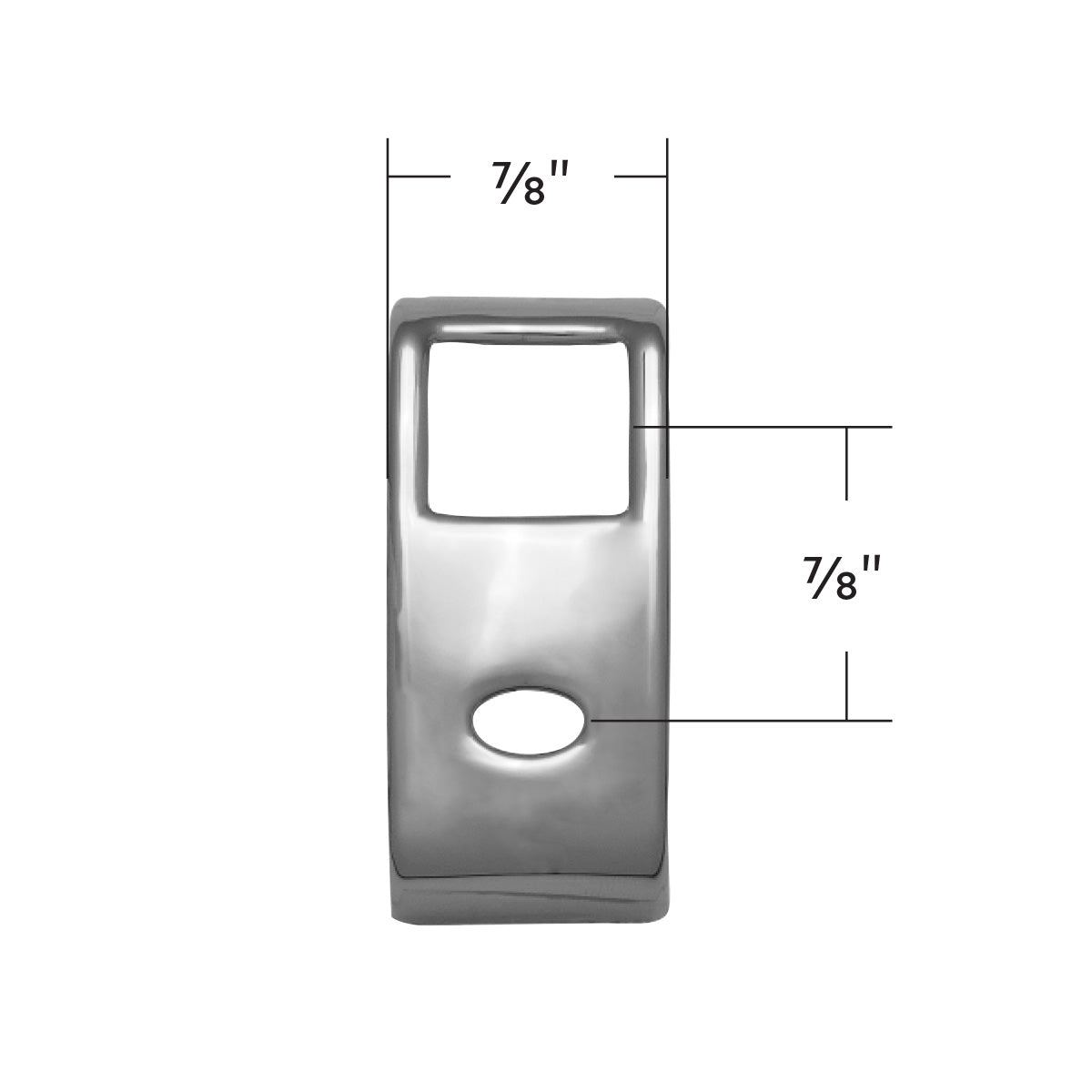Chrome Rocker Switch Cover For Peterbilt 579 (2013-2019) & 567 (2014-2018)- 2 Openings (Card of 3)