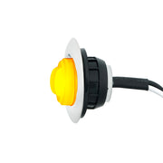 GloLight 2 LED 3/4" Mini Light (Clearance/Marker) With Stainless Steel Trim-Amber LED/Clear Lens
