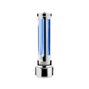 Thread-On Chrome Sonoma Style Gearshift Knob With LED 13/15/18 Speed Adapter-Blue Crystal/Blue LED