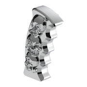 Thread-On Skulls Pistol Grip Gearshift Knob - Chrome