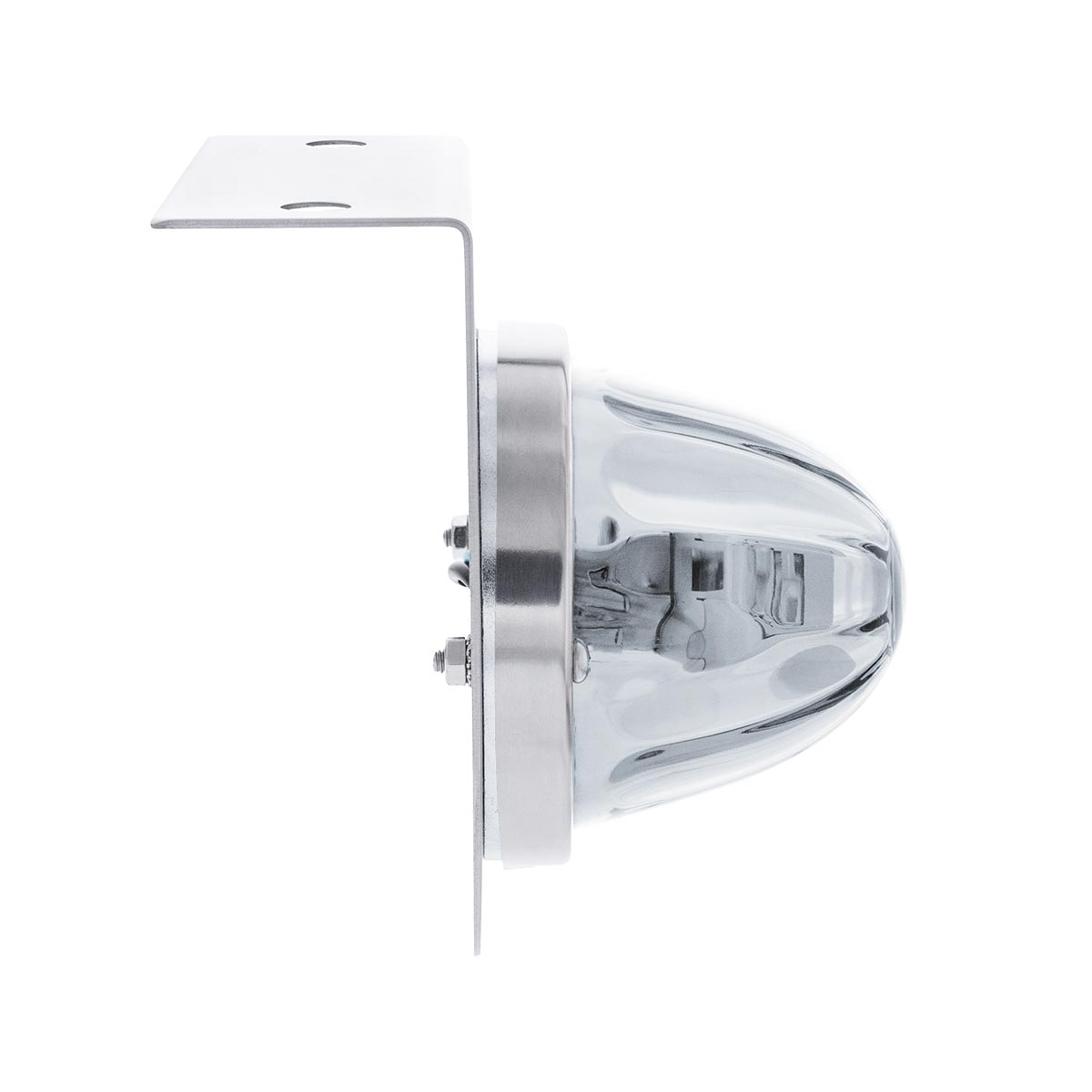 UltraBurst Glass Watermelon Light With Stainless Steel Light Bracket Kit-Amber LED/Clear Lens