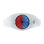304 SS Above Door Dome Light Kit W/ 17 LED Double Fury Watermelon For 2008-2017 FL Cascadia-Red & Blue LED