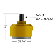 1/2"-13 Thread-On Shift Knob Mounting Adapter For Eaton Fuller Style 13/15/18 Shifter - Electric Yellow (Bulk)