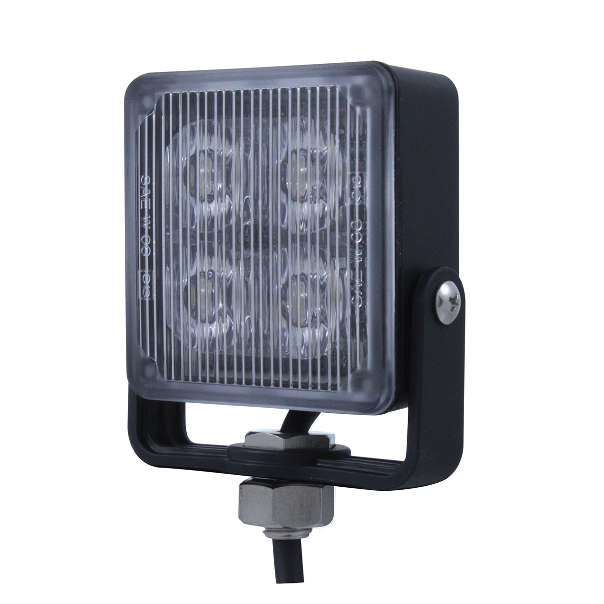 4 High Power LED Square Warning Lighthead - Amber LED (Bulk)