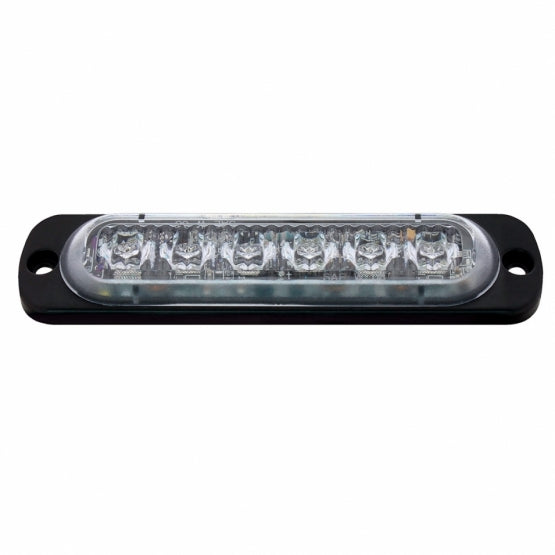 6 High Power LED Super Thin Directional Warning Light - Amber & White LED (Bulk)