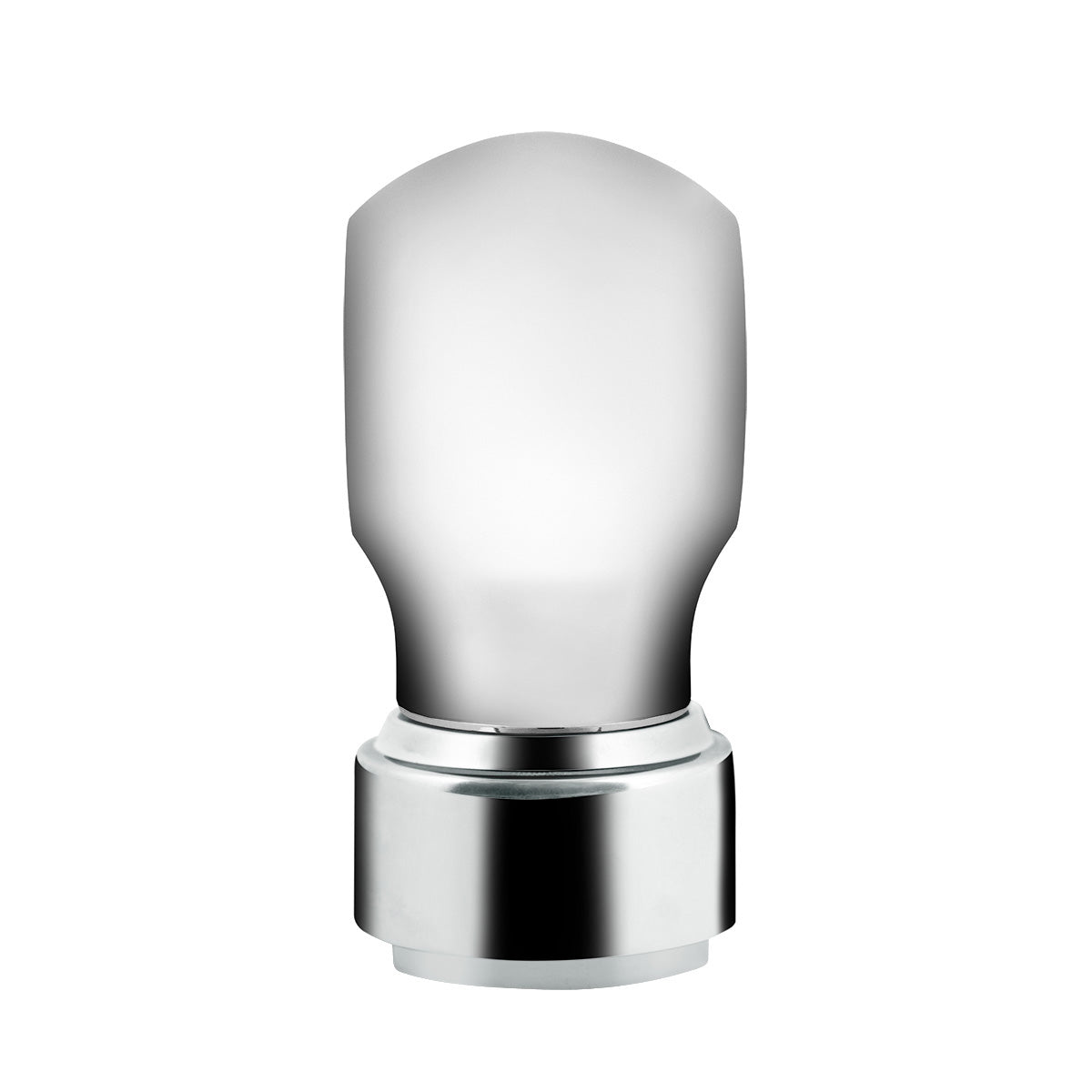 Thread-On Chrome Charlotte Style Gearshift Knob With LED 9/10 Speed Adapter-Amber LED