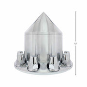 Spike Rear Axle Cover  With 33mm Flat Top Thread-On Nut Covers - Chrome