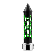 Thread-On Brooklyn Style Spike Gearshift Knob With LED 13/15/18 Speed Adapter-Matte Black/Green LED