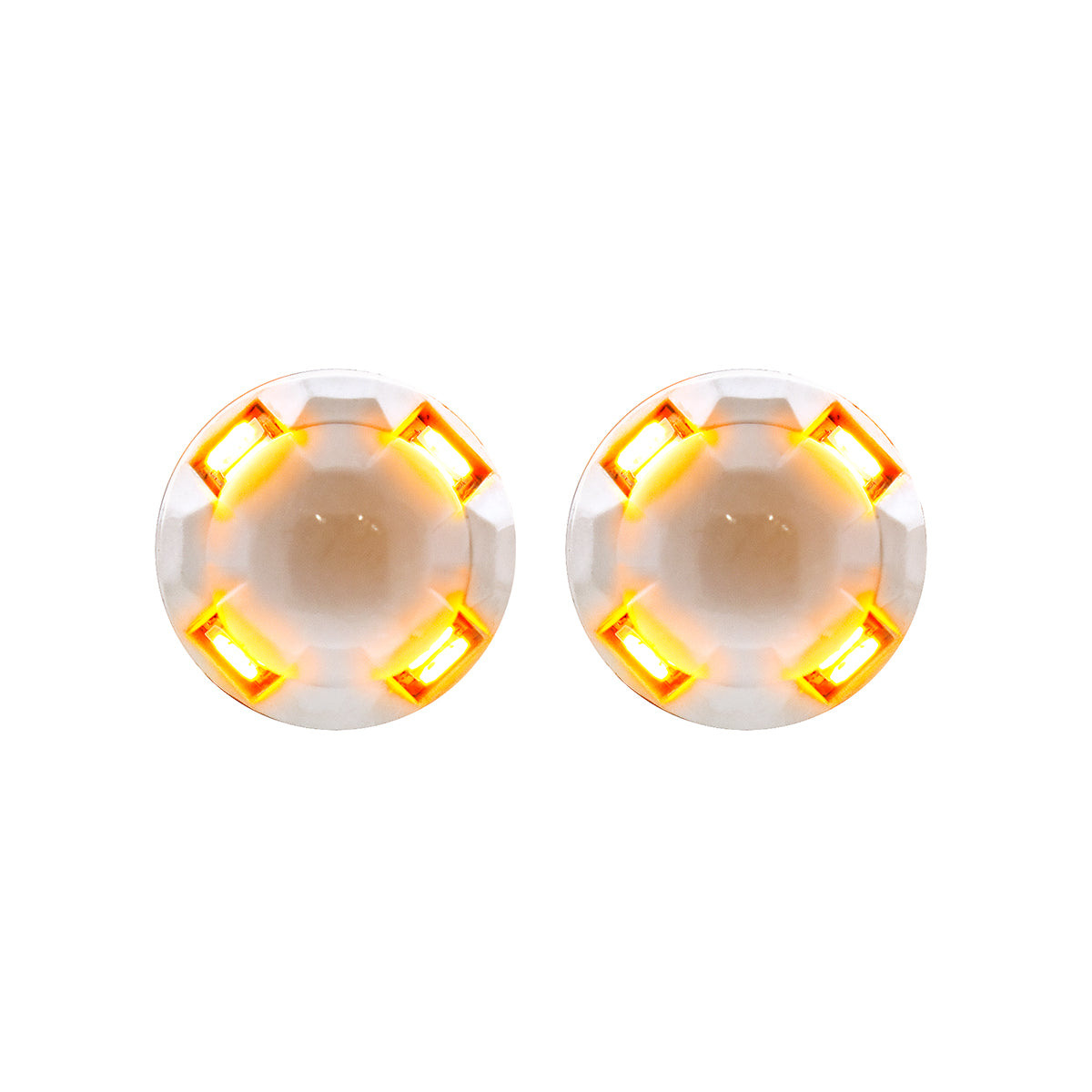 High Power 8 LED 1156 Type Bulb - Amber (Card of 2)