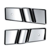 Chrome Plastic Bottom Mirror Post Cover Set For 1996-2010 Freightliner Century (Pair)