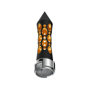 Thread-On Daytona Style Spike Gearshift Knob With LED 13/15/18 Speed Adapter - Black/Amber LED