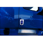 6 LED Chrome Door Handle Cover For 2018-2025 Freightliner Cascadia - Passenger, Blue LED