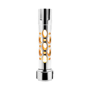 Austin Style Gun Cylinder Gearshift Knob With LED 13/15/18 Speed Adapter - Chrome/Amber LED