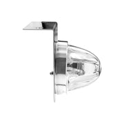 Dual Function Glass Watermelon Light With Stainless Steel Light Bracket Kit With LED Bulb-Amber LED/Clear Lens