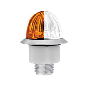 4 LED 1-1/8" Watermelon Double Fury Light With Clear Lens (Clearance/Marker) - Amber & White LED