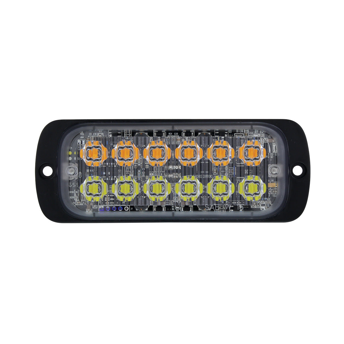 12 High Power LED Super Thin Warning Light - Amber LED & White LED (Bulk)