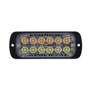 12 High Power LED Super Thin Warning Light - Amber LED & White LED (Bulk)