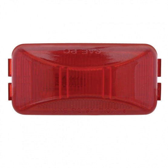 Rectangular Light Kit (Clearance/Marker) With Chrome Bracket - Red Lens