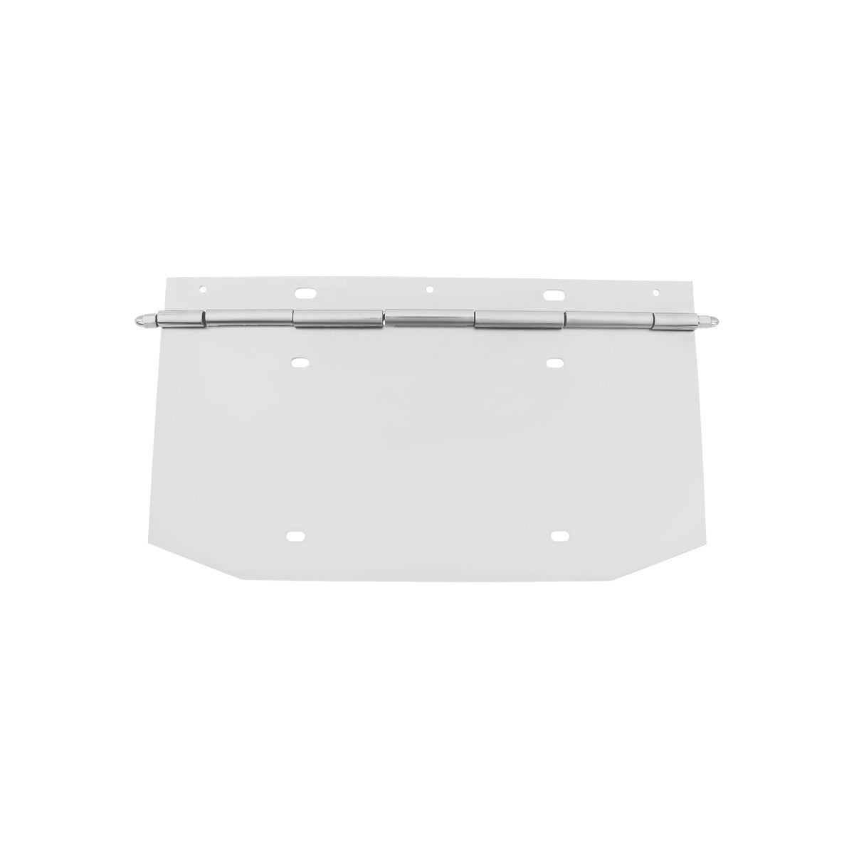 Chrome 1 License Plate Angled Holder With Hinge