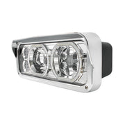 Chrome High Power Heated 10 LED Headlight With LED Turn & DRL-Passenger