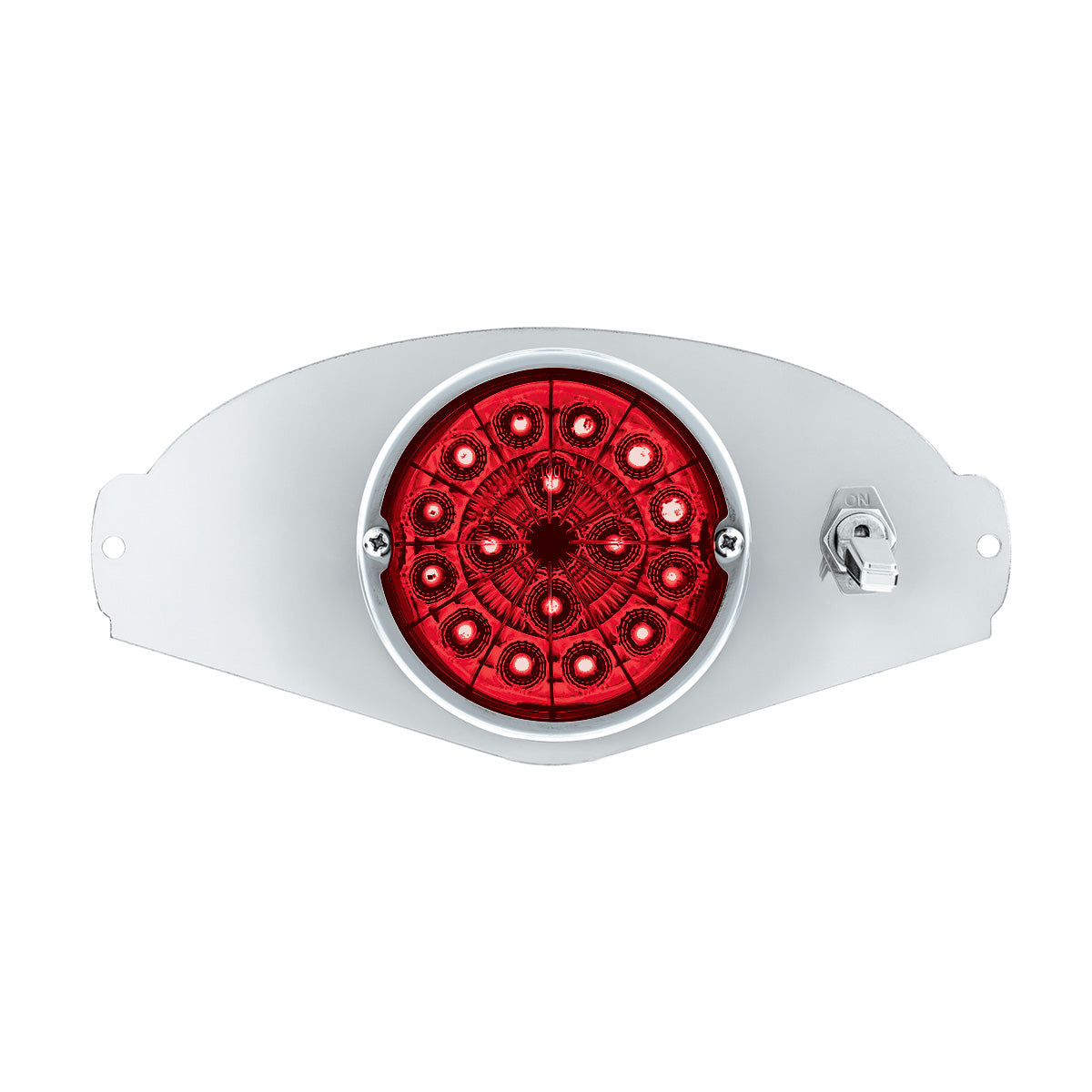 304 SS Above Door Dome Light Kit W/ 17 LED Double Fury Watermelon For 2008-2017 FL Cascadia-Red & Blue LED