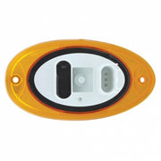 7 LED Turn Signal Light For 2008-2017 Freightliner Cascadia - Dome Lens, Amber LED/Amber Lens