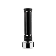 Thread-On Matte Black Sonoma Style Gearshift Knob With LED 9/10 Speed Adapter-Clear Crystal/White LED