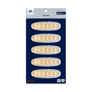 6 Amber LED Cab Lights For 2008-2017 Freightliner Cascadia - Clear Lens (5-Pack)