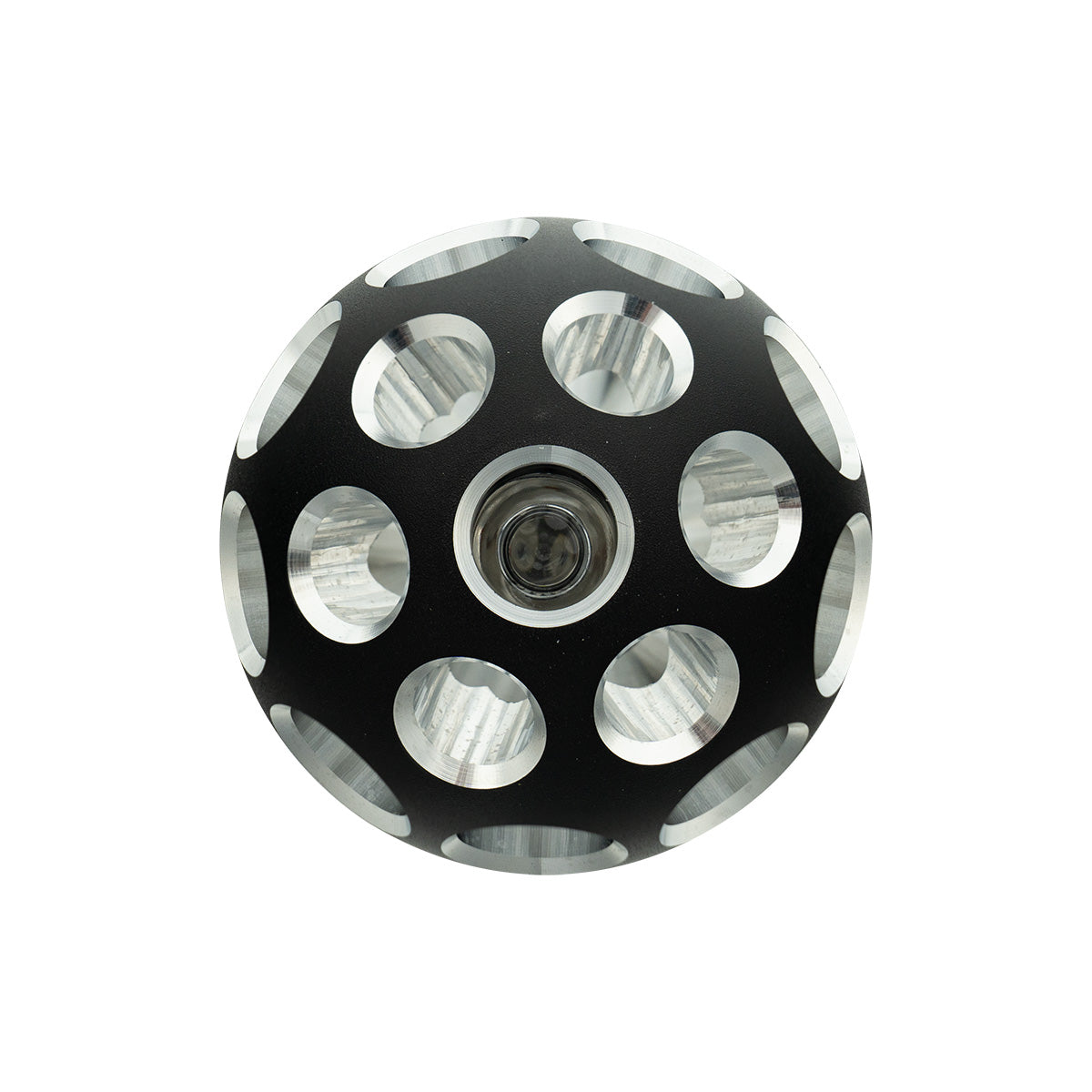 Thread-On Matte Black Phoenix Style Ball Gearshift Knob With LED 13/15/18 Speed Adapter-Purple LED
