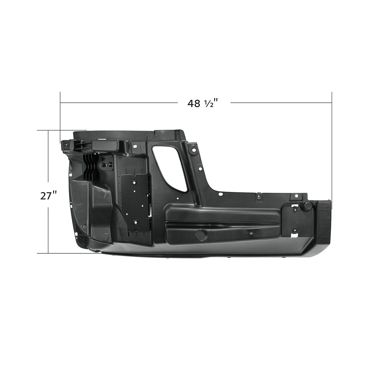 Bumper Reinforcement With Wheel Aero Trim Holes For 2018-2024 Freightliner Cascadia - Passenger