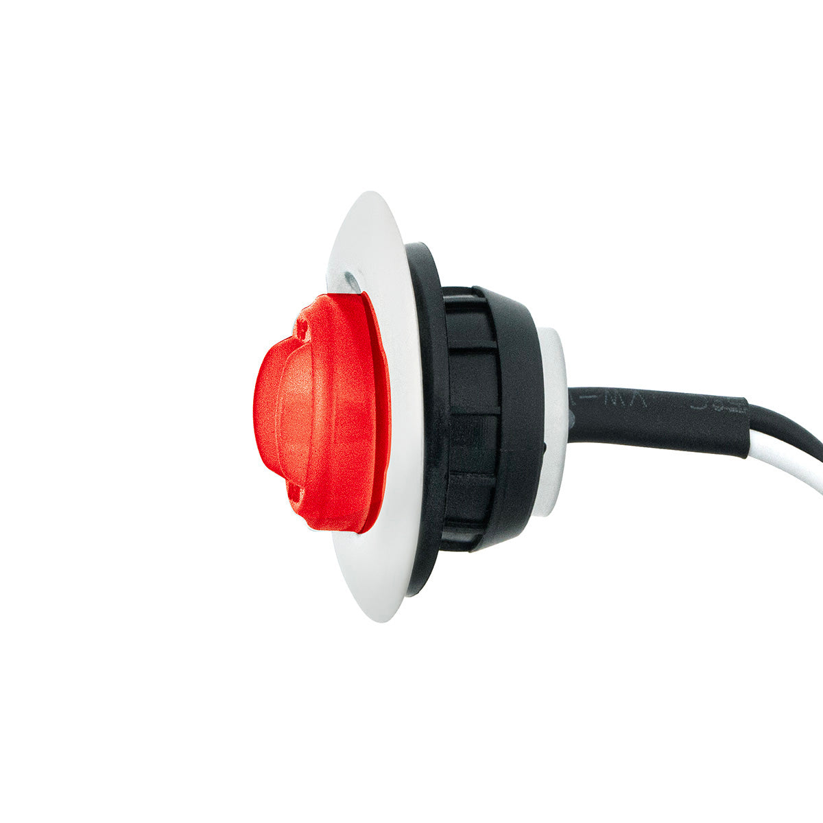 GloLight 2 LED 3/4" Mini Light (Clearance/Marker) With Stainless Steel Trim-Red LED/Red Lens
