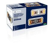 10 High Power LED "Chrome" Projection Headlight With LED Turn Signal & Position Light Bar - Driver