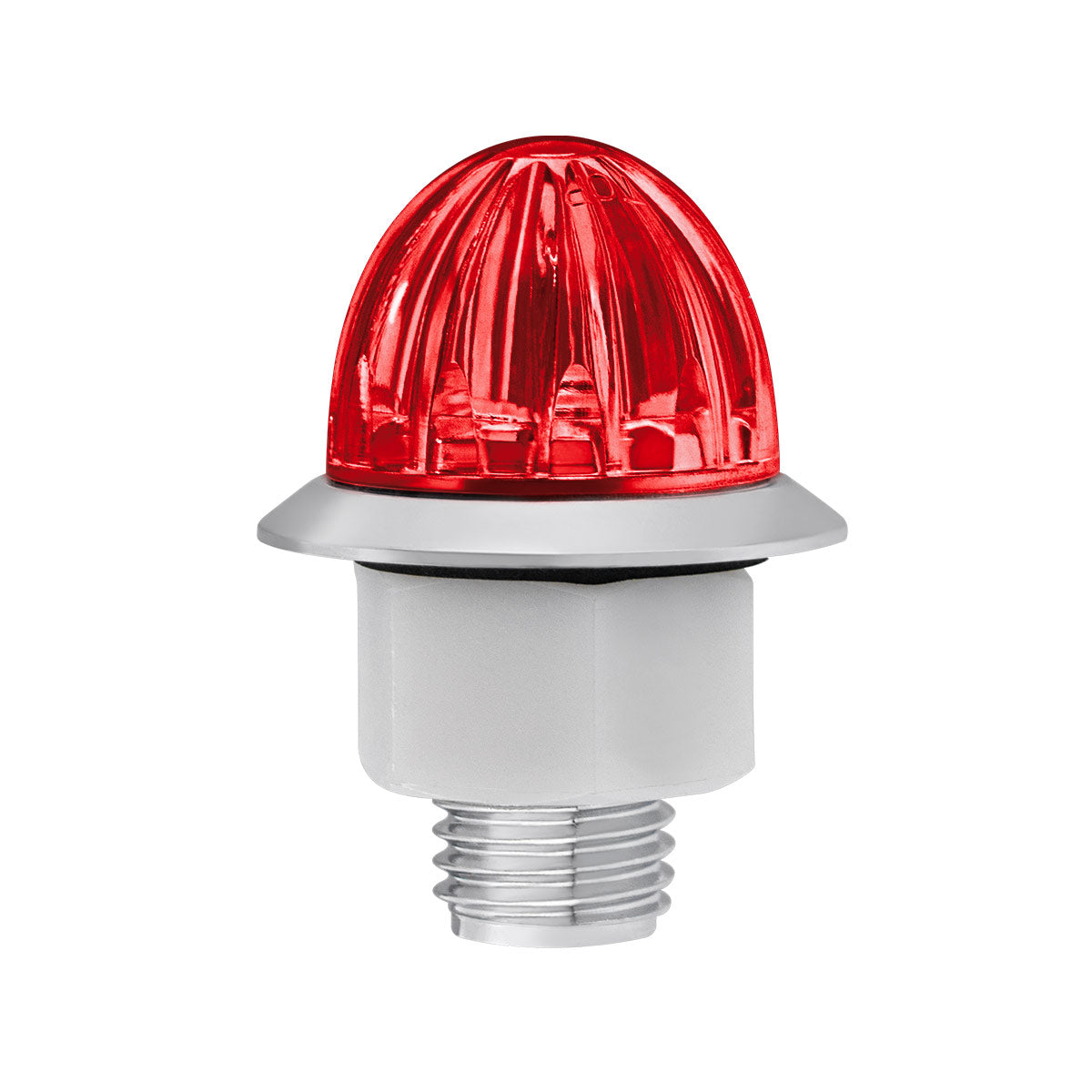 4 LED 1-1/8" Watermelon Double Fury Light With Clear Lens (Clearance/Marker) - Red & Blue LED