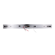 Chrome Top Mud Flap Plate With 11 LED 17" Light Bar & Bezel - Red LED/Red Lens (Each)