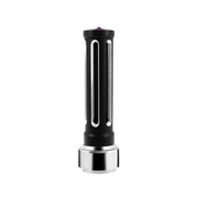 Thread-On Matte Black Sonoma Style Gearshift Knob With LED 9/10 Speed Adapter-Purple Crystal/Purple LED